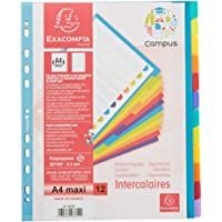 Exacompta 3812E Plastic Slip Maxi Neutral 12 botones translúcidos